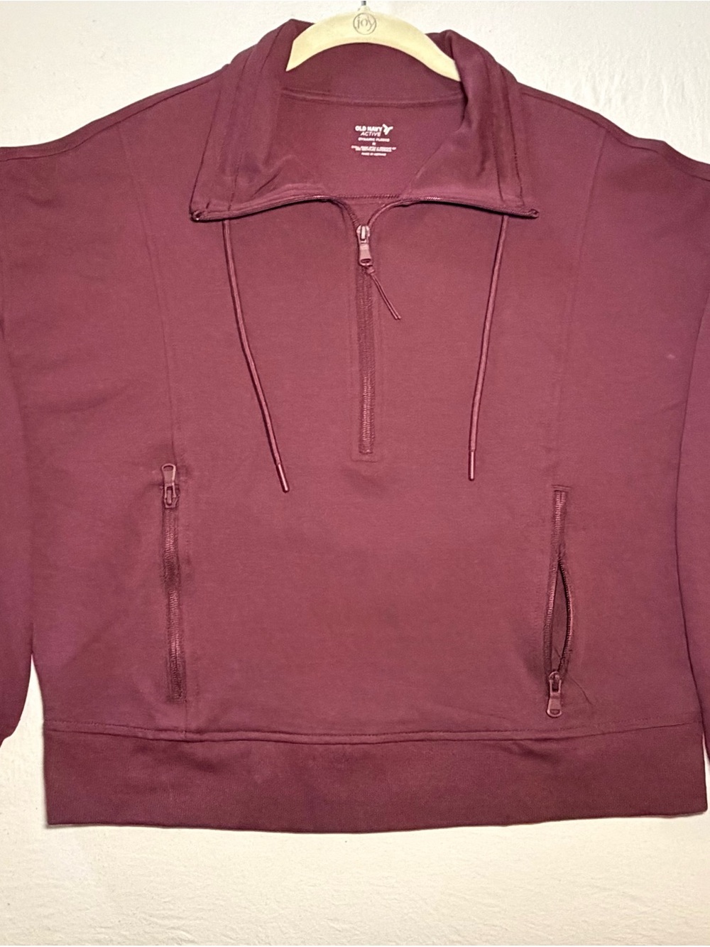 Women’s  Quarter-Zip Pullover Sweater - Burgundy
